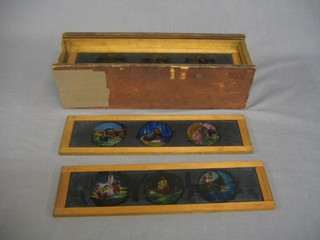 A Victorian boxed set of magic lantern slides (religious)
