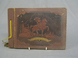 A 1930's photograph album containing views of Western Supermare, Cheddar, Bath, Clivedon, Dunster, Lynmouth, Berlin, Madrid