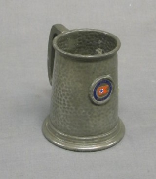 A planished pewter tankard decorated the crest of the Blue Star Line