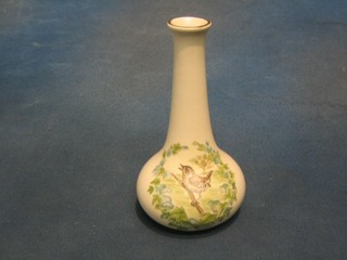 A Wren & Robinson Poole pottery specimen vase with floral decoration 6"