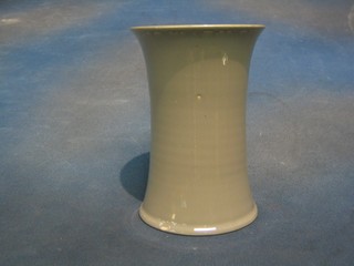 A grey glazed waisted Royal Doulton vase made for Union Castle Line, the base impressed Union Castle Line Royal Doulton 7"