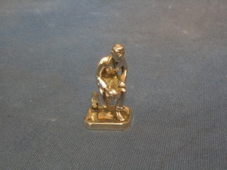 A silver bowling trophy in the form of a kneeling bowler  Birmingham 1932