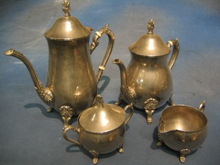 A silver plated 4 piece tea/coffee service