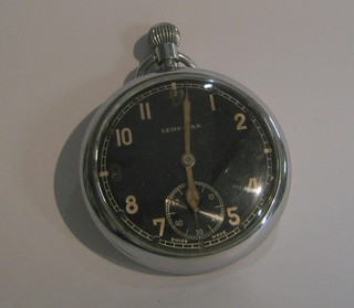 A WWII Longines military issue open faced pocket watch, the reverse marked GSTP U 1789