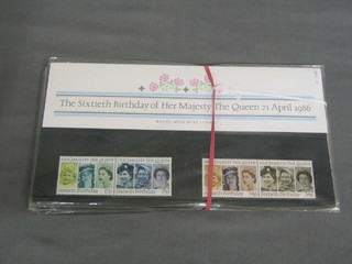 Approx 30 1990 International Stamp Exhibition British Post Office 75 pence multiple sheet and 4 60th Birthday of HM The Queen presentation stamps and 11 HRH Prince Andrew and Miss Sarah Ferguson wedding stamps
