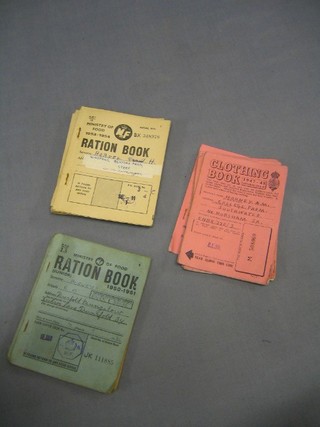 9 WWII Ministry of Food ration books and 5 clothing ration books