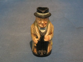 A Royal Doulton jug in the form of a seated Sir Winston Churchill 5 1/2"