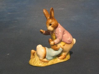 A Beswick Beatrix Potter figure (brown mark to base) Mr Benjamin Bunny and Peter Rabbit 1975