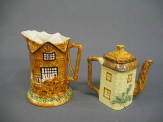 A Prices Cottageware jug 8" and a  do. coffee pot 6"
