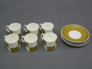 A Susie Cooper 6 piece Old Gold pattern coffee service