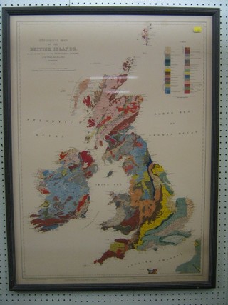 A geological map of the British Isles based on the work of the geological survey of J J Teall 1906 32" x 24"