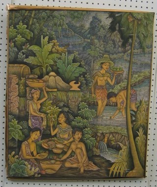 3 Eastern Batik prints 22" x 19"