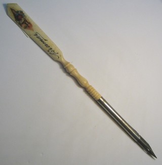 An ivory dip Stanhope pen with  floral views