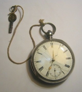 A pair cased pocket watch by H Anderson of Manchester contained in a silver case