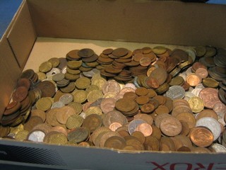 A quantity of thrupenny bits and other coins