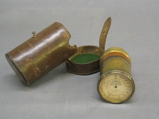 A Short's gas leak indicator by Abbott of Bricks & Co London, contained in a leather carrying case