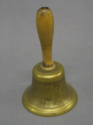 An old brass hand bell