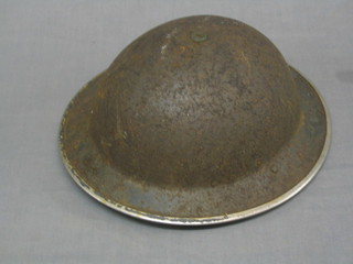 A British Army steel helmet
