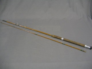 A Elasticane Deluse twin section split cane fishing rod