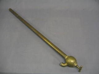 A 19th Century brass stand pipe pump