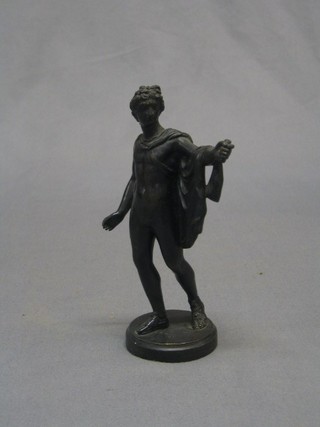 A 19th Century bronze figure of a standing classical man 6"
