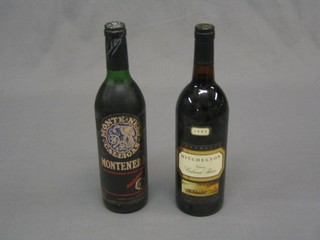 A bottle of 1989 Mitchelton and a bottle of non vintage Montenero