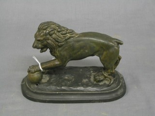 A 19th Century spelter figure of the Medici Lion 8" (f)