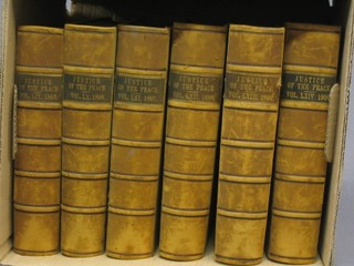 6 editions of "The Justice of The Peace" magazine, leather bound 1895 - 1900