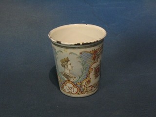 An enamelled beaker to commemorate 1897 Jubilee