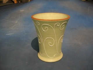 A Denby stoneware waisted vase 9"