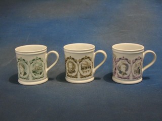 11 Denby mugs decorated scenes of England