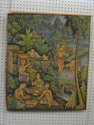 3 Eastern Batik prints 22" x 19"