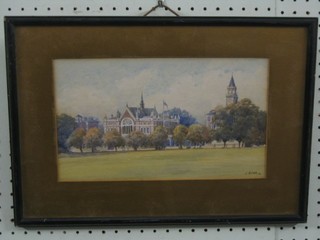 J Begg, watercolour "Dulwich College" signed and dated '31 7" x 12"