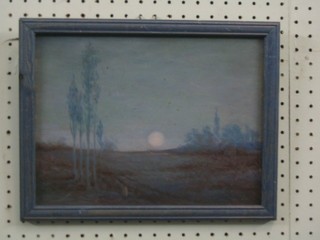 Fraser, oil painting on board "Study of a Field" 9" x 12"