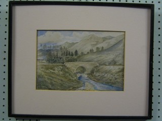 J B Hutchinson, watercolour "Glen Fruin" signed and dated 1934 7" x 9 1/2"