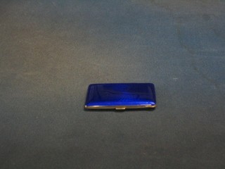 A lady's 1930's Continental silver and blue cigarette case