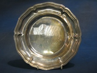 A .925 Continental silver plate with bracketed border 9", 5 ozs