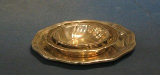 A Continental 925 circular silver dish 5", 1 other 4" and 1 other 3" 6 ozs