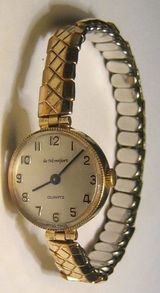 A lady's gold cased wristwatch by Demontford