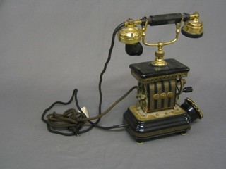 A 20th Century Belgian? telephone, the base marked Kjobenhams Telephones