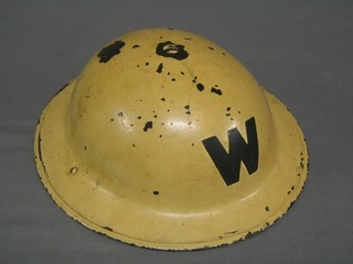A WWII ARP Warden's steel helmet (no liner)