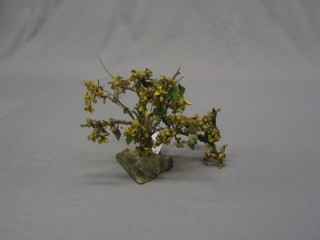 An Oriental jade tree 8"