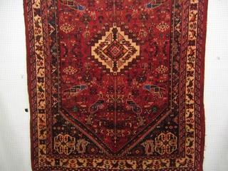 A contemporary Persian Afshar rug 112" x 77"