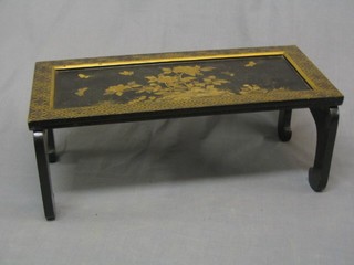 An Eastern lacquered folding tray/bed table 18"