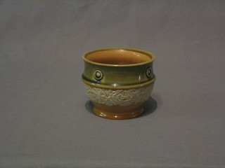 A Doulton circular brown and green glazed bowl, 3 1/2"