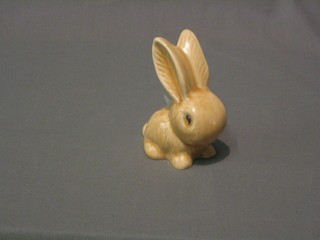 A brown glazed Sylvac figure of a rabbit 5"