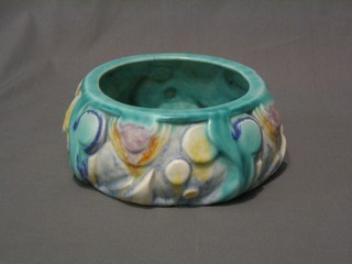 A Clarice Cliff Bizarre Inspiration pattern circular bowl 8" (cracked)