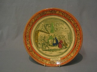 An  Adams Pickwick Paper's plate decorated Christmas Day at Mr Wardlers 