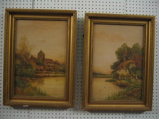 2 pairs of coloured prints "Rural Scenes" and 1 other "The Pleasure Boat Inn" 