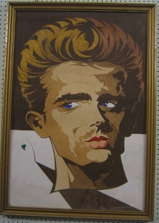 M T Shaw, watercolour "James Dean - Old Bones and Angel Dust" 30" x 20"